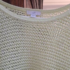 J Jill Light Green Knit Sweater